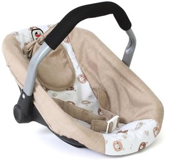 Bayer Chic 2000 - Puppen-Autositz für Baby-Puppen, Puppentrage, Puppenzubehör, Bärchen, beige, 708-63, 45 * 31 * 32 cm
