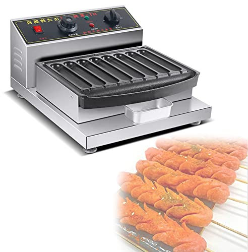 Macchina per Hot Dog Elettrica Commerciale, Griglia per Salsicce di Grande capacità da 6/18 Tubi, Macchina per Hot Dog Commerciale Antiaderente per Uso Domestico,Acciaio Inossidabi,Non Stick-8