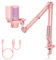 FEELWORLD VM1 USB Gaming Microphone avec Support Cantilever pour L'enregistrement de Podcasts,Jeux Vidéo,Microphone De Studio pour PC,Pink avec Pointage Cardioïde,Éclairage RGB,Maille Anti-Projection