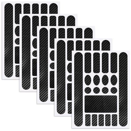 TOPCZY 5 Stück Fahrrad Rahmen Schutz Carbon Aufkleber, Fahrrad Kettenstreben Aufkleber Schutzfolie Rahmenschutz, Fahrrad Schutz Lackschäden Rahmen Aufkleber für Fahrrad, Mountainbike etc