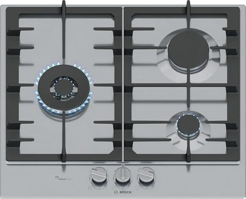 Bosch PCC6A5I90, Série 6, Plaque gaz, 3 feux, 60 cm, Inox