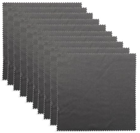 Mivanta 10 Pcs Microfiber Cleaner Cloths for Glasses – Reusable Glasses Cleaning Cloth for Camera Lens, Eyeglasses, Screens, Tablets – 15x18cm Grey