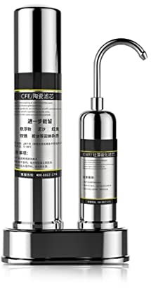 ZKLGS Impianto ad osmosi inversa, Depuratore d'Acqua for Uso Domestico Rubinetto Filtro Acqua di Rubinetto Filtro Macchina for la purificazione del Carbone Attivo a diatomee Acciaio Inossidabile 304