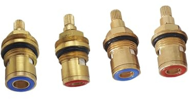 Toddmomy Rubinetto con Valvola in Ceramica per Acqua Calda e Fredda Ricambio in Metallo Resistente Nucleo Rubinetto Doppio Dente Tipo B Apertura Antioraria per Bagno e Cucina