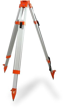 hedue® Baustativ NS4 – Nivellierstativ aus Aluminium, Laser Stativ für Rotationslaser sowie Bau- und Ingenieurnivelliere, 95–160 cm