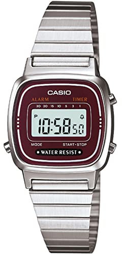Casio Damen Digital mit MetallArmbanduhr LA 670WA 4