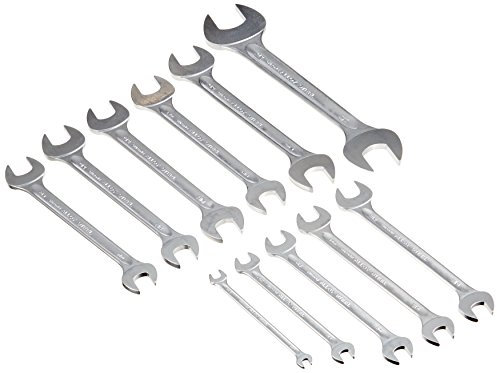 Stahlwille 96404307 Doppelmaulschlüssel-Satz zöllig Motor 11-Teilig in Rolltasche mit Klettverschluss