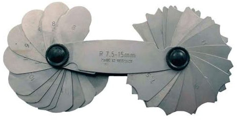 Dönges Radienschablonen-Satz, Messbereich 15,5-25,0 mm, Blattanzahl 15 St. (Radienschablone Radienfühler)
