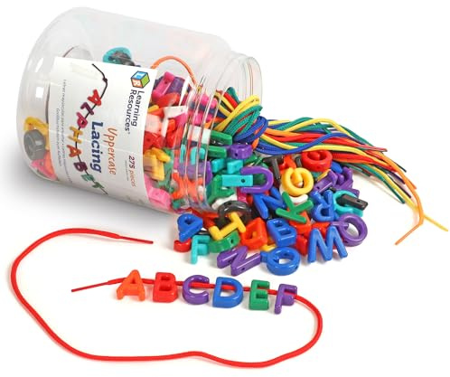 Learning Resources Juego para ensartar las letras del alfabeto