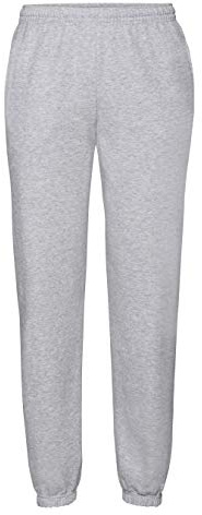 Fruit of the Loom Men's Elasticated Cuff Classic Jog Pants, Heather Grey, Large