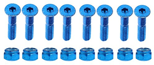 Sharplace 8pcs Vis et Écrous pour Skateboard/Longboard, Bleu, 1 Pouce