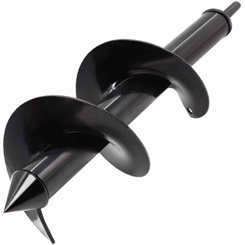 TCBWFY 4x12Auger Drill Bit for Planting Digging Holes,Garden Plant Flower Bulb Auger Spiral Hole Drill Rapid Bulb Planter Earth Auger Bit,Compatible to Hex Adjustable Chuck