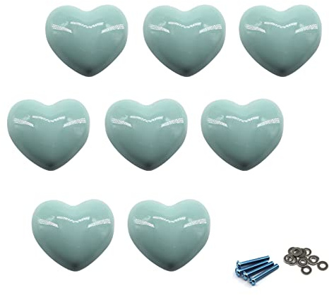 Zerniple Lot de 8 boutons de porte en céramique pour chambre d'enfant avec vis