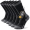 Alaplus Merino Socken Professionell Thermosocken Wandersocken Warme Socken Herren 43-46 Australien Wolly Gepolstert Trekkingsocken Winter Sportsocken Baumwolle Atmungsaktiv Laufsocken, 3 Paar, Schwarz
