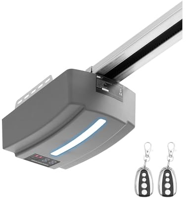 MSW - Attuatore per porta del garage con 2 trasmettitori manuali, 1200 N, per cancelli fino a 180 kg/18 m², apriporta del garage