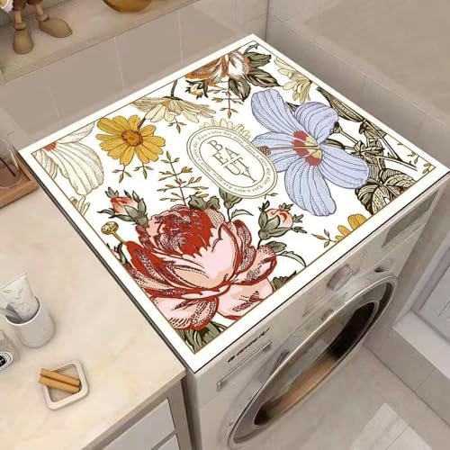 BALAMLB Dessus Machine a Laver Tapis de Machine à Laver,Tapis Lave Linge Dessus Machine à Laver,Top Protection Laveuse,Garde Le Dessus des Machines à Laver et des sèche-Linge Propres W,60x60cm
