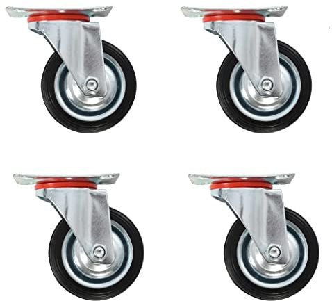 LAPOOH 12 STK. Lenkrollen 75 mm, Transportrollen, Rollen Werkbank, Lenkrollen Für Möbel, Möbelrollen, Rollen Für Schirmständer, Strandkorbrollen,