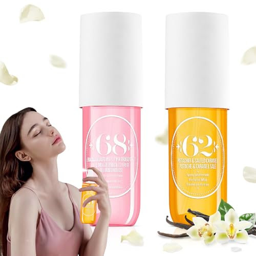 2 Stück Parfüm Bodyspray Damen,90 ml Parfümnebel für Haar und Körper,Body Spray Frauen,Parfum Damen Set, Fruchtiges Body Mist, Verschiedene Düfte,Parfüm für unterwegs,Geschenk für Damen