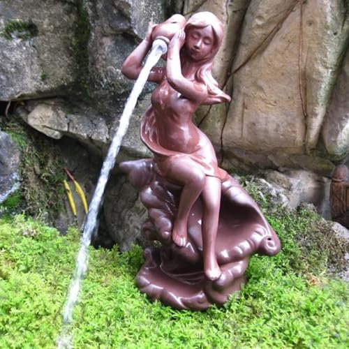 WNYAILLL Cracheurs d'étang, Fontaine de Jardin, Statues De Jardin Élégantes, Jardin Extérieur Caractéristique De l'eau Cracheur D'Étang en Céramique