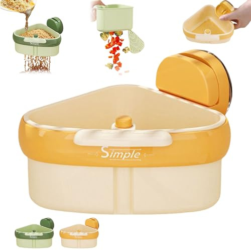 Estante de Esquina para Fregadero con Ventosa y Orificio de Drenaje, Cesta Colador Triangular para Fregaderos con Vaciado Automático al Presionar, Recogedor de Residuos de Comida