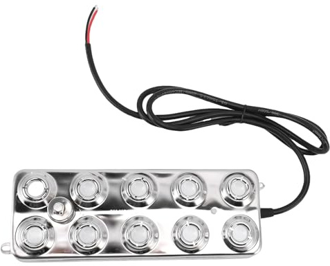 EIMSOAH Nebulizador Ultrasónico, Generador de Niebla de 10 Cabezales, 350 W, 7 L/H, Acero Inoxidable con Fuente de Alimentación IP67, Cable de 5 M, para Estanque, Paisaje, Piscina Rocosa
