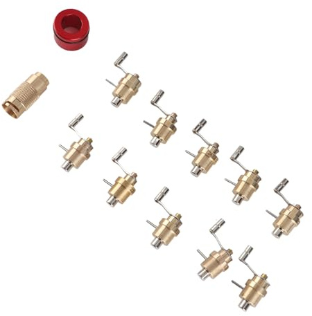 Sxhlseller Juego de Enrollador de Reloj de Latón – Kit de Herramientas de Reparación de Relojes Profesional con Ergonómico, Manivela de Acero de Aleación, Caja de Almacenamiento de bambú para