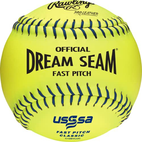 Rawlings Oficial USSSA Fastpitch Softball, 12 Unidades, C12BYLUC