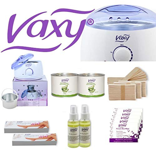 Wax Warmer, Professional Portable Electric Hair Removal Kit Adjustable Temperature waxing Heater Melting Pot with Accessories, Total Body Waxing Spa in Home for Girls Women Men