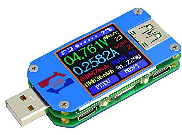 Ampnogy UM25C USB MonitorTester Bluetooth Android IOS KOSTENLOSE APP Voltmeter Amperemeter Multimeter Spannungsstrom USB 2.0 Typ C.