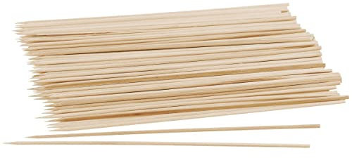 Fackelmann 31245 Lot de 50 brochettes en bois certifié FSC, Pics à grillades et barbecues écoresponsables, Piques bois, Bois certifié FSC, 25cm