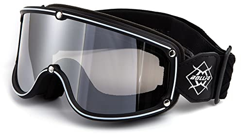 Occhiali da moto Per uomo Per donna Occhiali alla moda Antisabbia Antivento Antineve Antiappannamento Resistente ai raggi UV Impermeabile Fantastico (Bordo bianco e nero)