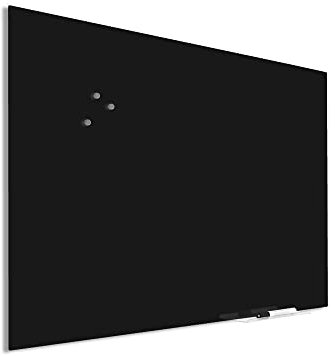 IVOL Design Glasboard Premium - Magnetische und beschreibbare Glastafel mit versteckter Montage - Magnettafel (60 x 90 cm, Schwarz)
