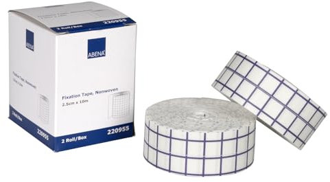 ABENA Fixierpflaster 2,5 cm x 10 m, 2 Rollen, Weiss, Wundpflaster, Rollenpflaster, Heftpflaster, Pflasterrolle, Wundverband, Klebepflaster, Medizinisches Klebeband, Wundkleber Pflaster, Medical tape