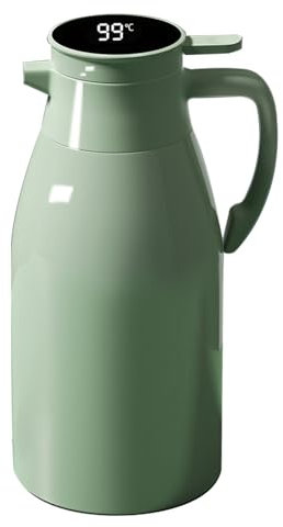 Pichet isotherme 2 L 6 couches pour eau chaude, théière, café, jus, lait, thé, café, boissons, bureau, camping