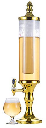 Distributore d'Acqua, distributore Bevande Birra con Nucleo Ghiaccio 3 Litri con luci a LED, Perfetto Feste e giornate Gioco, Accessori Bar a casa, Semplice Pulire