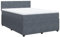 vidaXL Boxspringbett, Doppelbett mit Matratze Matratzenauflage, Bettgestell mit Lattenrost Kopfteil, Polsterbett Bett für Schlafzimmer, Dunkelgrau 160x200cm Samt
