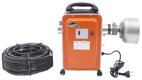 SICHENSH Elektrisk avloppsrengöringsmaskin, 750 W, rörrengöringsmaskin, rörrengöringsanordning med ren kopparmotor, rörrengöringsanordning, rengöring, dränering, ren avloppsrensare