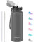 GOPPUS 1.2L/40oz Edelstahl Wasserflasche mit Strohhalm 1.2 Liter Heiße Thermosflasche Doppelwandige Stahl Wasserflaschen Isolierte Wasserflaschen Auslaufsichere Kalte Wasserflasche Erwachsene Flip Top