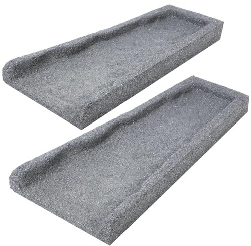 Sekcen 3 Pack Rubber Downspout Splash Block Rain Gutter Down Spout Drain Trays Gray