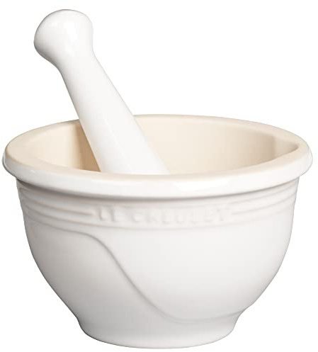 Le Creuset Stoneware Mortar & Pestle, 300ml White