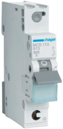 Hager Leitungsschutzschalter MCS113 1polig C13A 6kA QC 1M, 230 V, White