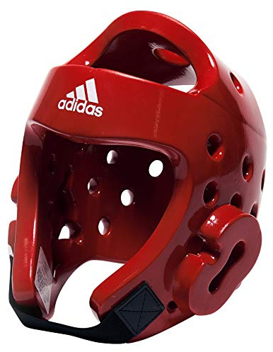 Adidas WT Taekwondo kampsport huvudskydd härdat skum huvudskydd blandad blå stor