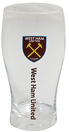 West Ham United FC officiellt ordmärke vapen pintglas (en storlek) (klar)