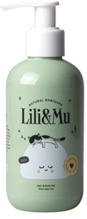 Lili&Mu Baby Shampoo & Duschgel 200 ml - Baby Shower Gel mit Allantoin Jojobaöl Ringelblumenextrakt Badeschaum, Naturkosmetik ohne Silikone SLS vom 1. Lebenstag an - für Neugeborene
