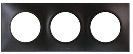 Plaque Square Eur'Ohm - 3 postes - Anthracite