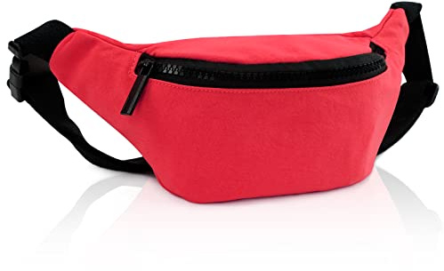 Kids Fanny Pack, Adjustable Crossbody Waist Bag for Boy Girl, Red