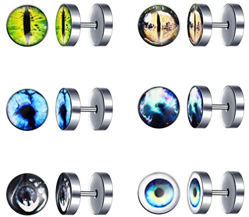 Feilok 6 paires de boucles d'oreilles pour hommes