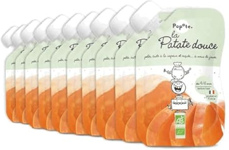 POPOTE Purée de Patate Douce Bio Bébé dès 4/6 Mois texture lisse 10 x 120g