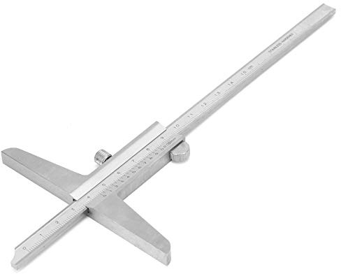 Calibro di Profondità in Acciaio Inossidabile, Strumento di Misurazione Meccanica, Alta Precisione, 0-150 mm