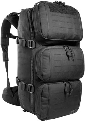 Tasmanian Tiger TT Modular Combat Pack 24 SL größenverstellbarer Militär Tages-Rucksack, Daypack mit Organizer und vielen Fächern, Molle-kompatibel; Schwarz